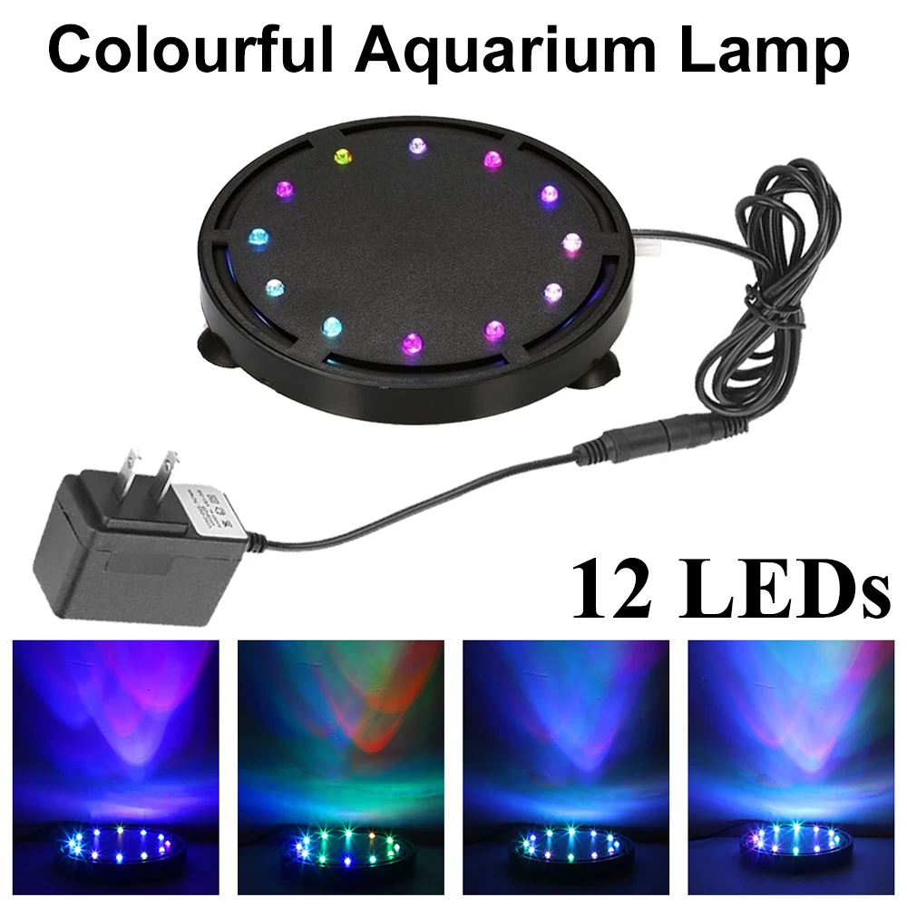Aquarium Fish Colour - ไฟฟองออกซิเจนสำหรับตู้ปลา Pop IP68 12LEDs หลากสี ไฟใต้น้ำกันน้ำ