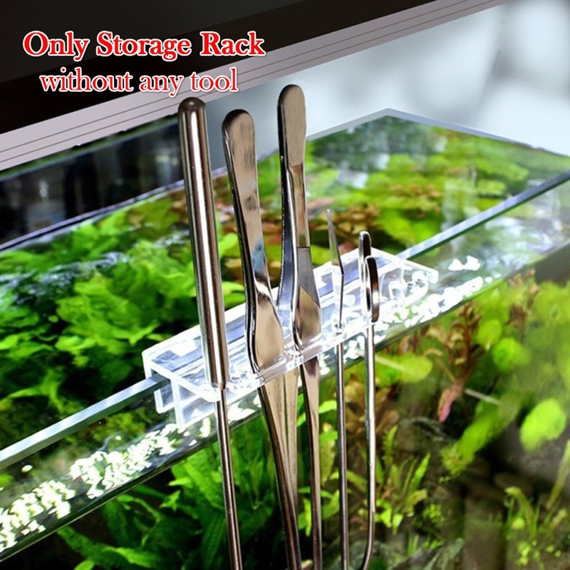 Aquarium Fish Items - ชั้นเก็บเครื่องมือตู้ปลาใหม่1ชิ้นที่ยึดอะคริลิกสำหรับแหนบมีดโกนที่ยึดเครื่องมือทำความสะอาดตู้ปลาน้ำหญ้า