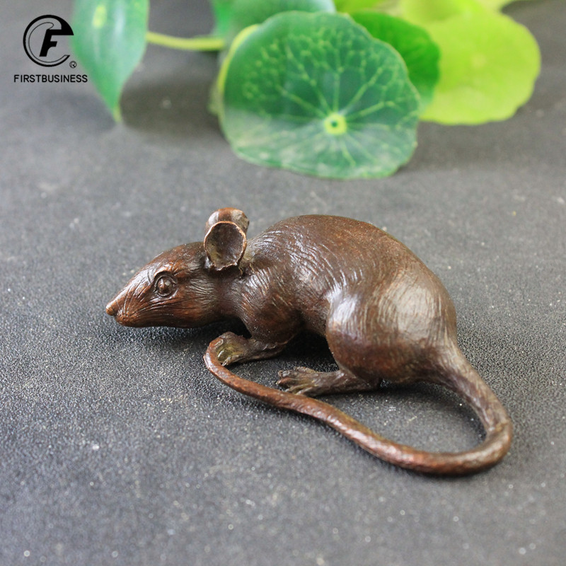 Aquarium Fish For Sale Online - Heavy ทองเหลืองขนาดใหญ่เมาส์หนู Figurines รูปปั้นสัตว์บ้านเครื่องประดับตั้งโต๊ะสำนักงานตกแต่งของตกแต่งตู้ปลาภูมิทัศน์ประดิษฐ์