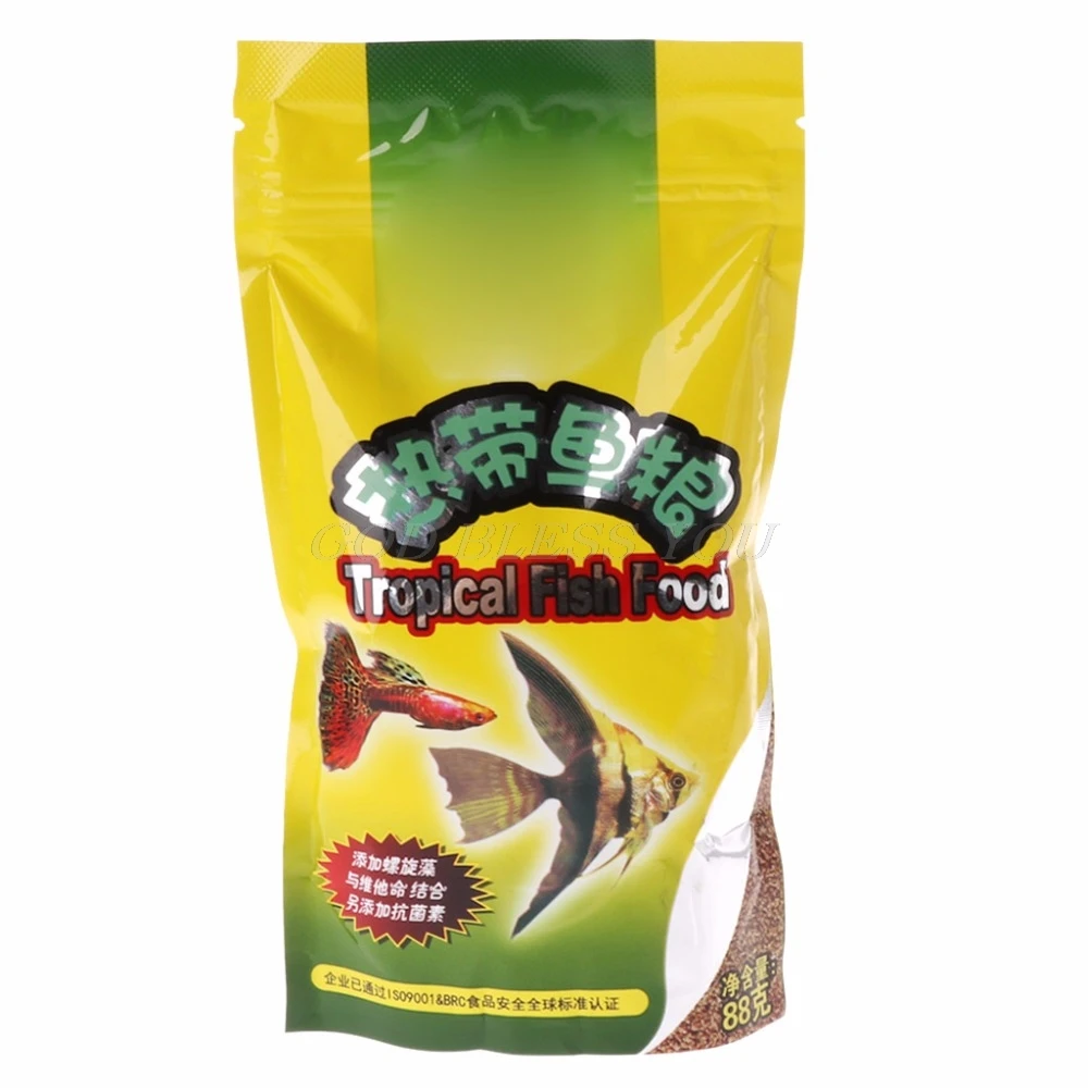 Aquarium Fish Items - พิพิธภัณฑ์สัตว์น้ําถังอาหารปลาเขตร้อนอาหารปลาขนาดเล็กเม็ด 88 กรัมอาหารอร่อยโดยเฉพาะอย่างยิ่งสําหรับปลาโคมไฟลูกสุนัข 1 ถุง