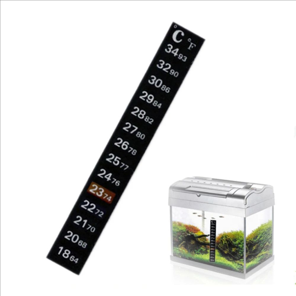 Aquarium Thermometer - สติกเกอร์วัดอุณหภูมิแบบติดตู้ปลา 5 ชิ้น/10 ชิ้น แบบเปลี่ยนสีได้ พร้อมกาวในตัว