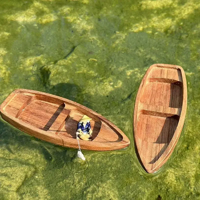 Aquarium Fish For Sale Online - Handmade ไม้เรือ Mini ลอยเรือ Fisherman Cat