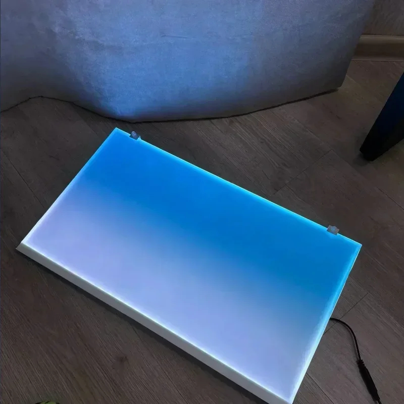 Aquarium Fish Colour - ฉากหลังตู้ปลาอะคริลิค RGB สีสันไล่ระดับเรืองแสง ควบคุมผ่านแอพ ตกแต่งพื้นหลังตู้ปลา สามารถปรับแต่งขนาดได้