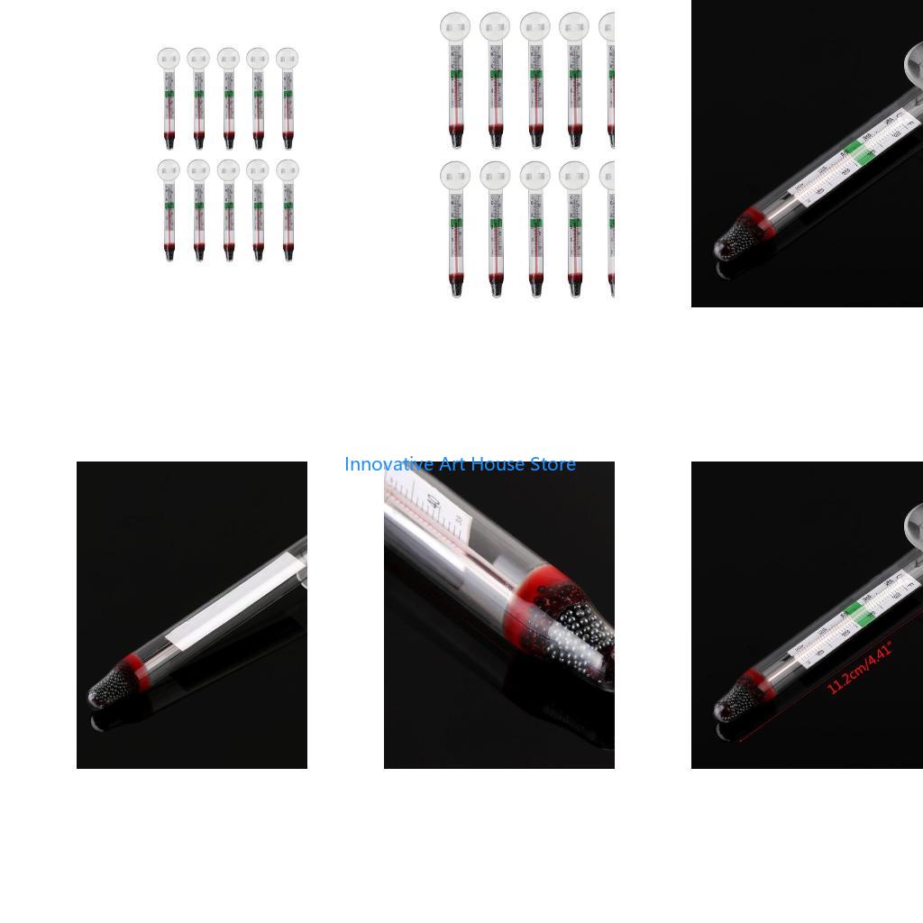 Aquarium Thermometer - E1PC 10 แพ็คเครื่องวัดอุณหภูมิตู้ปลาลอยปลาสำหรับถังเซ็นเซอร์อุณหภูมิดูด