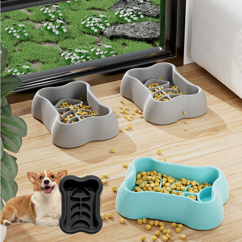 Royal Canin Food Medium - ชามอาหารสุนัขแบบชะลอการกิน ชามป้องกันการกินเร็ว ชามฝึกกินแบบมีปุ่มกด ชามอาหารสัตว์เลี้ยงสำหรับสุนัขพันธุ์เล็กและพันธุ์กลาง