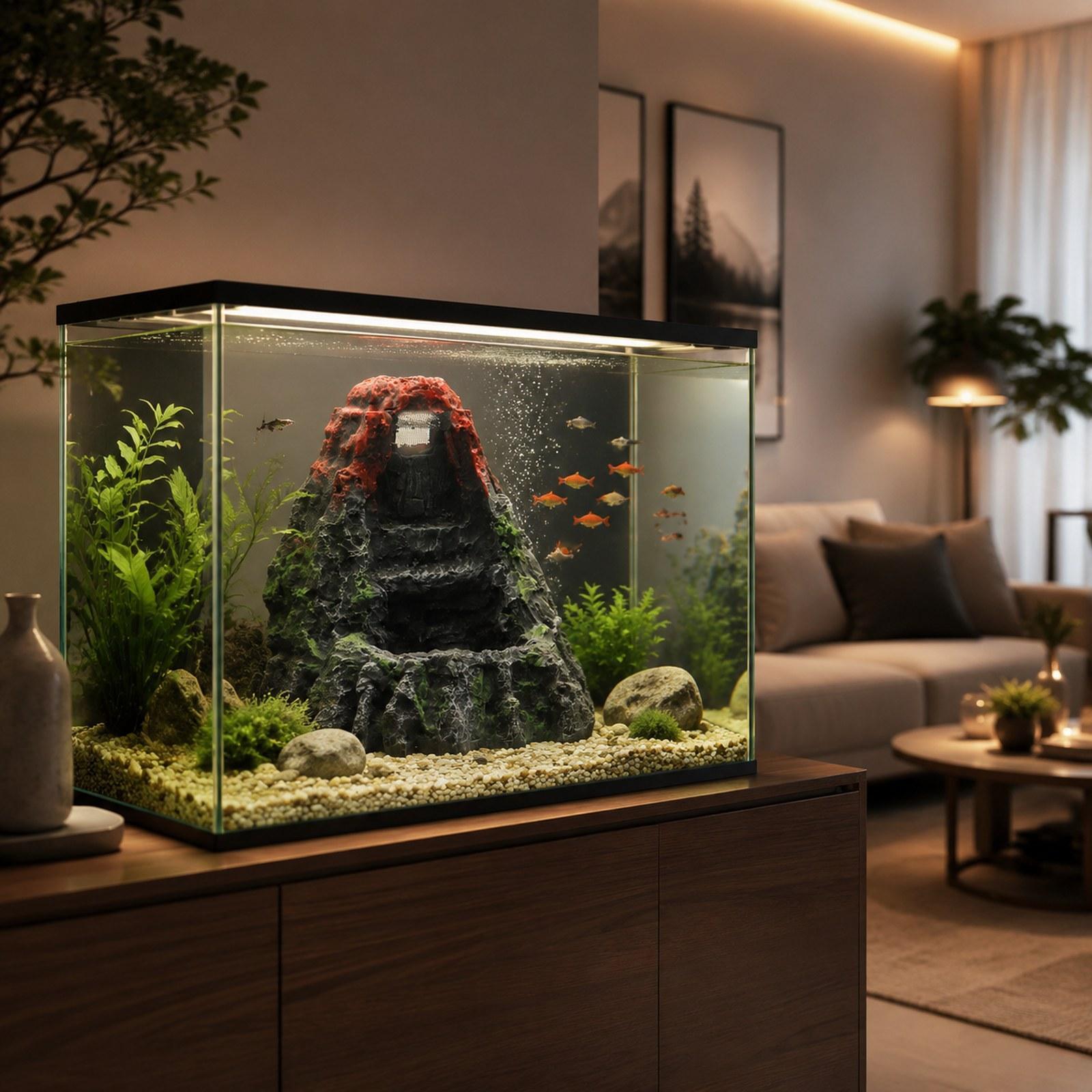 ของตกแต่งตู้ปลา ภูเขาไฟจำลอง ข - Aquarium Fish Unique บทวิจารณ์และราคา