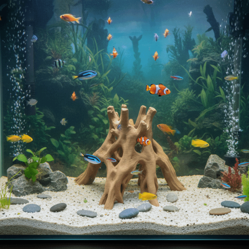 ถ้ำซ่อนตัวรูปต้นไม้ 3 มิติ สำห - Aquarium Fish Unique บทวิจารณ์และราคา