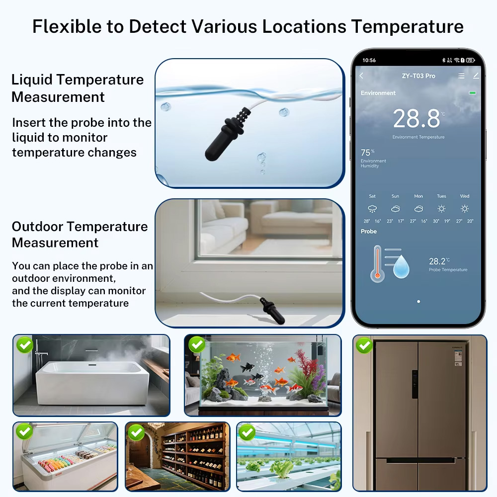 เซ็นเซอร์วัดอุณหภูมิและความชื้ - Aquarium Thermometer บทวิจารณ์และราคา