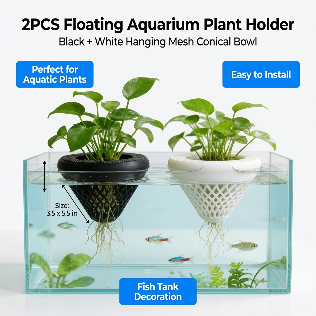 ที่วางต้นไม้ในตู้ปลาแบบลอยน้ำ  - Aquarium Fish Pot บทวิจารณ์และราคา