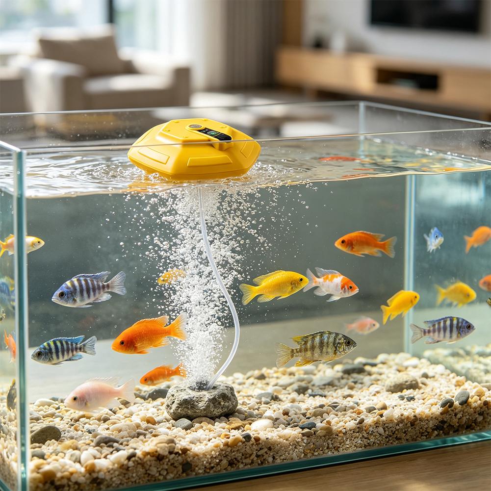 ปั๊มออกซิเจนไร้สายแบบชาร์จไฟได - Aquarium Fish Fishing บทวิจารณ์และราคา