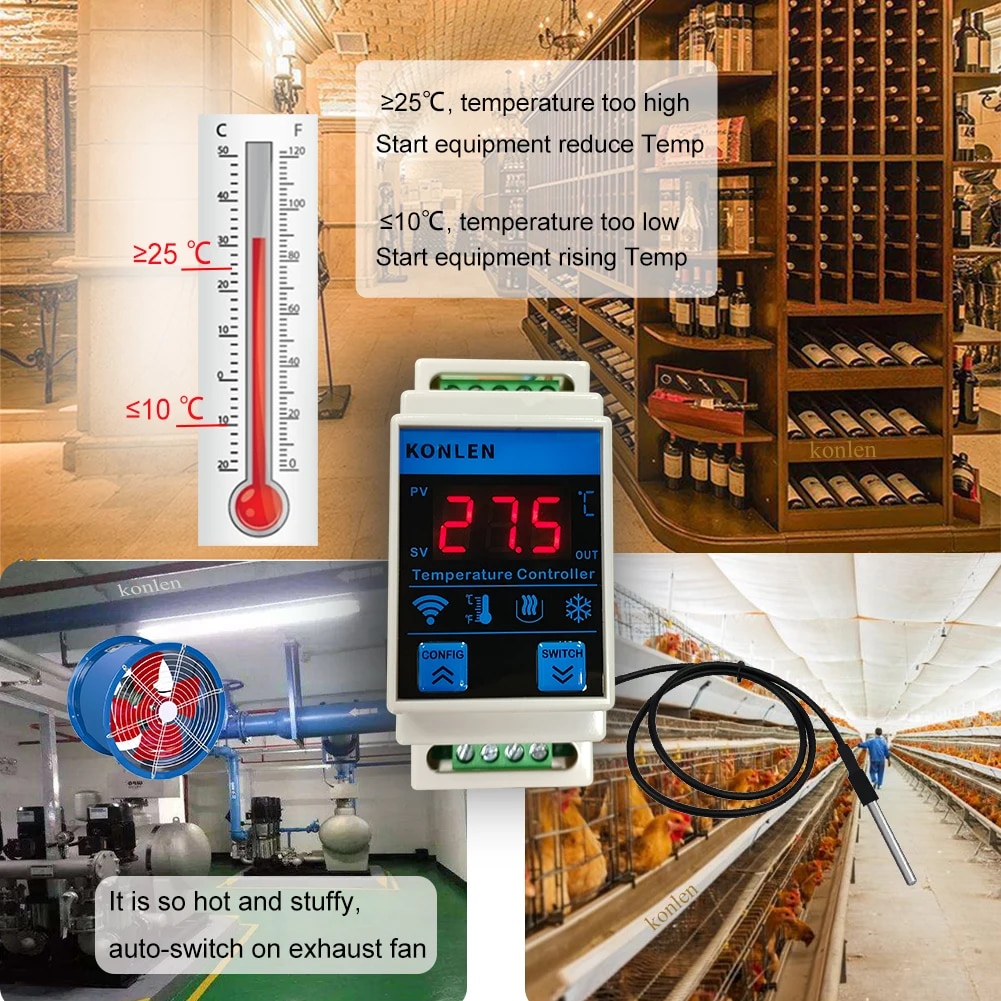 Tuya ตัวควบคุมอุณหภูมิเทอร์มอม - Aquarium Thermometer บทวิจารณ์และราคา