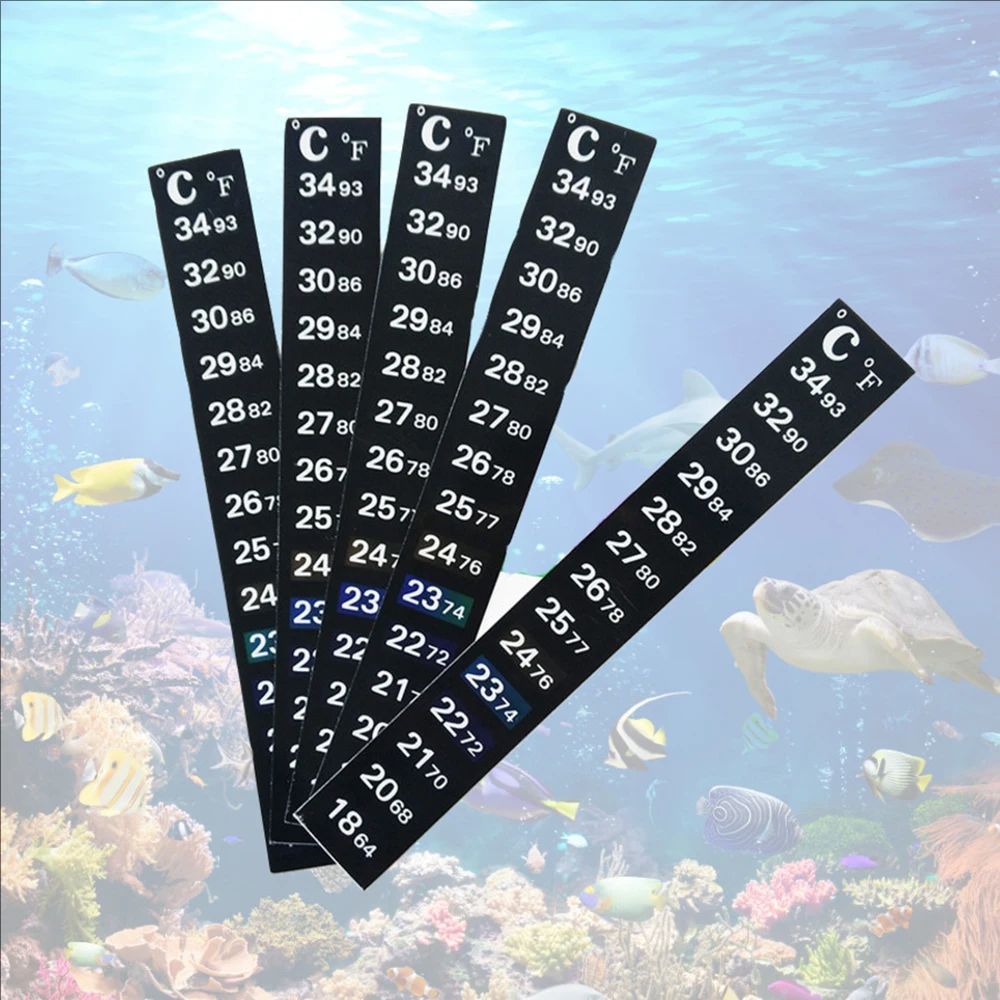 สติกเกอร์วัดอุณหภูมิแบบติดตู้ป - Aquarium Thermometer บทวิจารณ์และราคา
