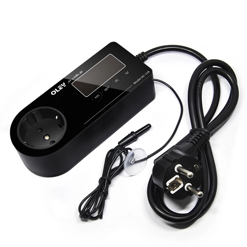EU Plug เทอร์โมคอนโทรลเลอร์อุณ - Aquarium Thermometer บทวิจารณ์และราคา