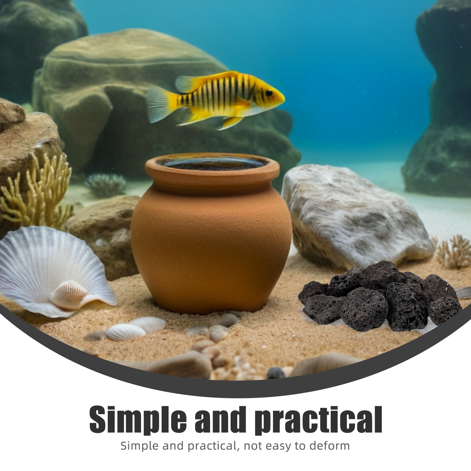 หินภูเขาไฟธรรมชาติ 1 แพ็ค ขนาด - Aquarium Fish Pot บทวิจารณ์และราคา