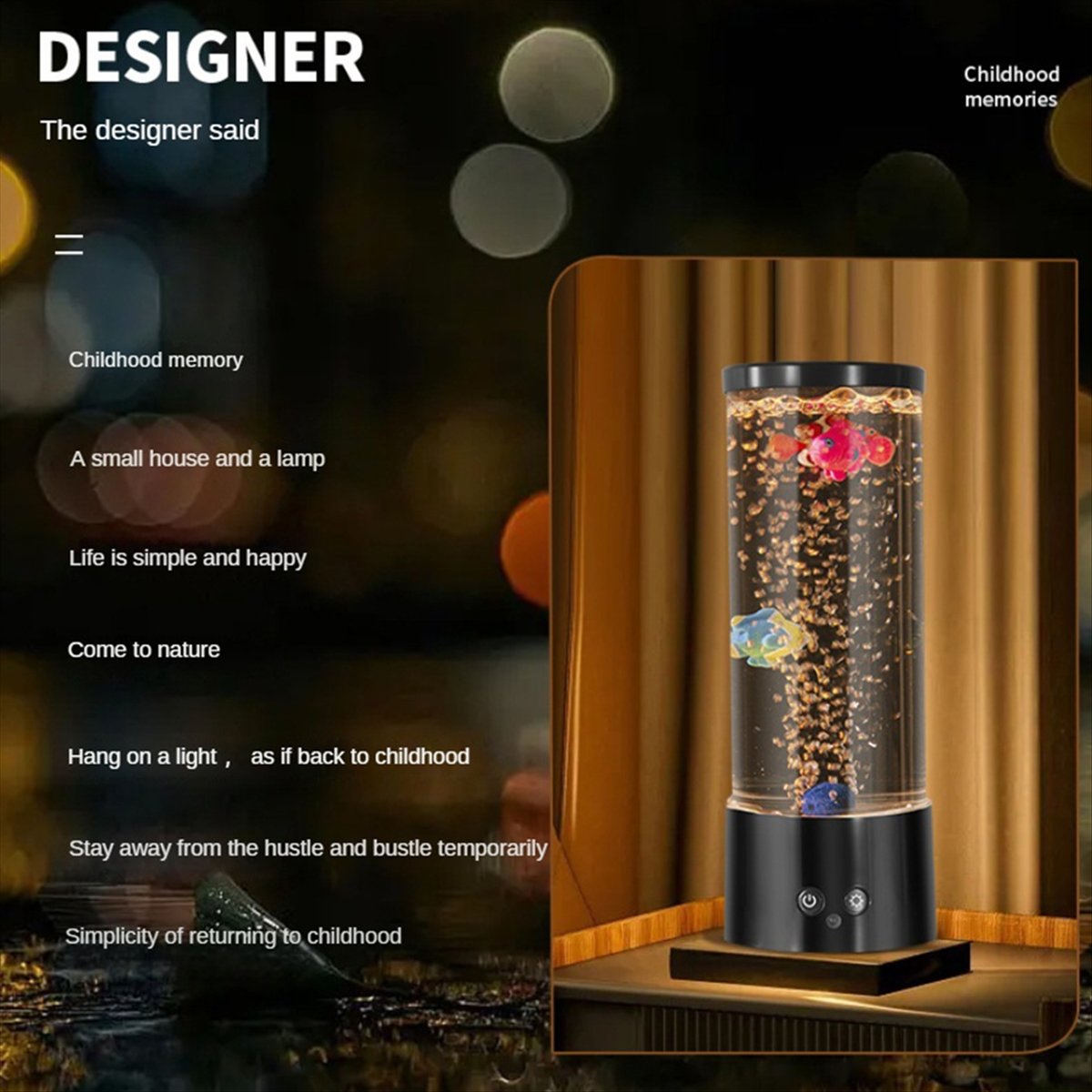 โคมไฟปลา A99Z มินิ RGB แบบฟองอ - Aquarium Fish Colour บทวิจารณ์และราคา